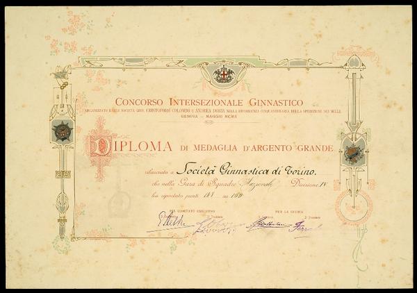 Concorso Intersezionale Ginnastico nel cinquantenario della Spedizione dei Mille - Genova, maggio 1910