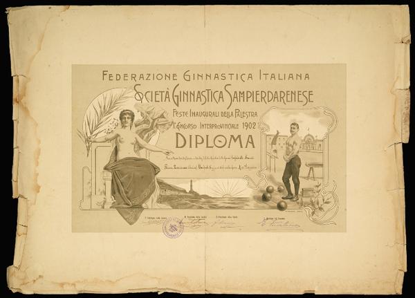 I Concorso Interprovinciale per le Feste inaugurali della Palestra della Società Ginnastica Sampierdarenese - Genova, 1902